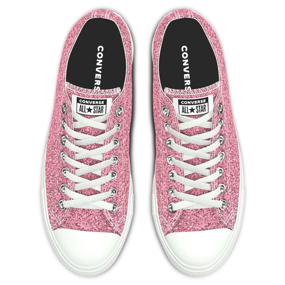 Custom Converse Chuck Taylor All Star Low Top Pink Glitter